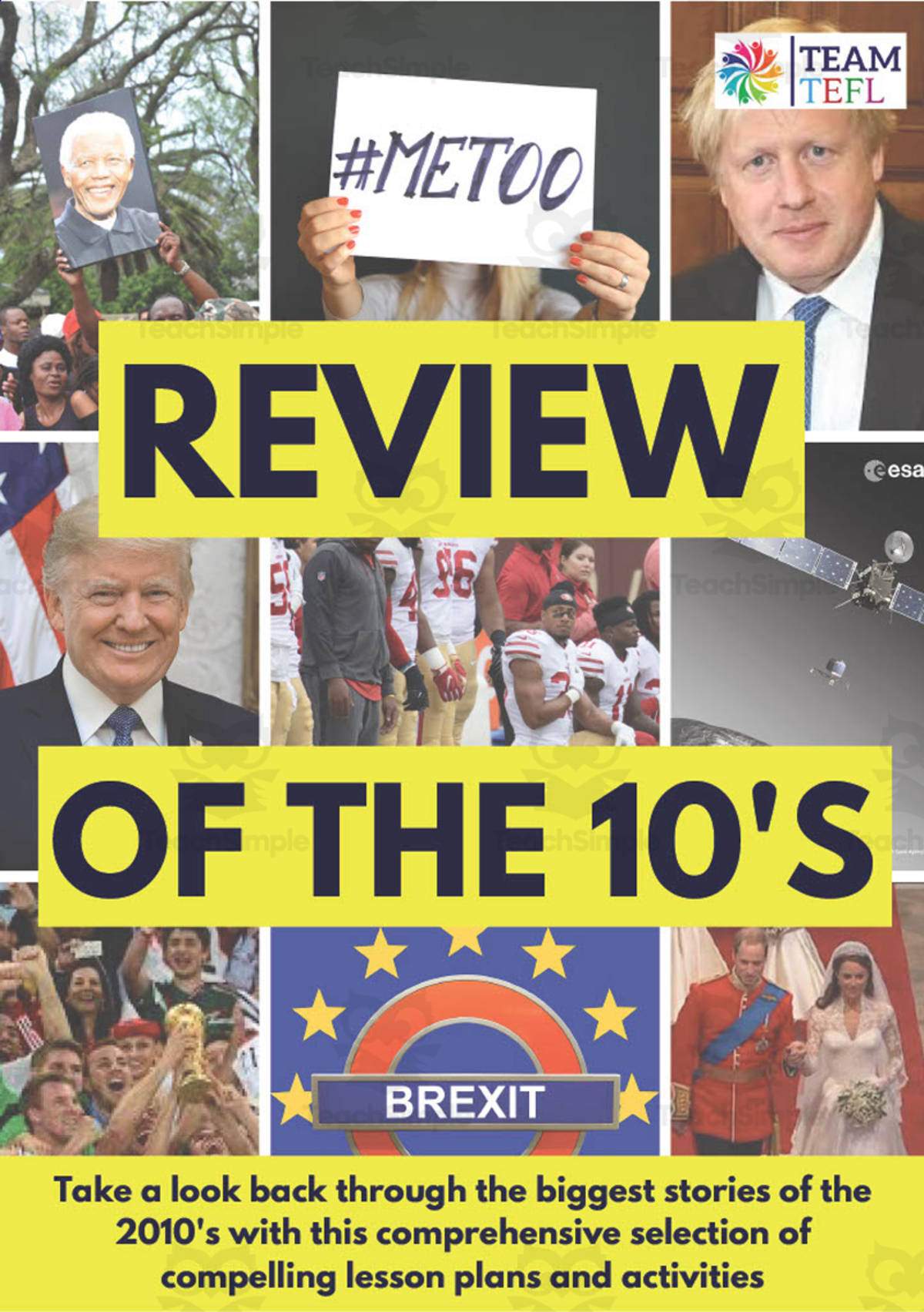 An educational teaching resource from TEAM TEFL entitled Review of the 2010's Beginner Lesson downloadable at Teach Simple.