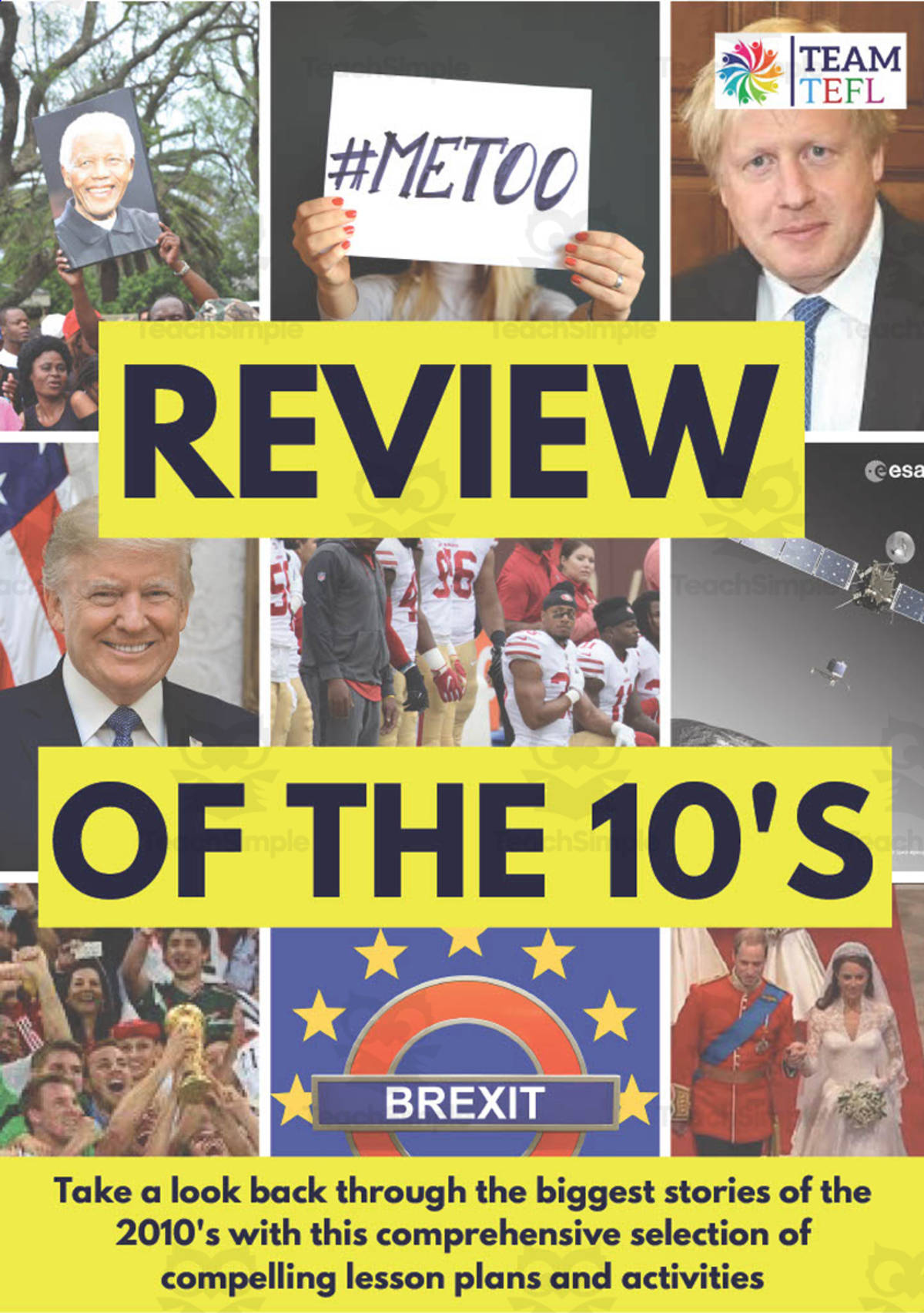 An educational teaching resource from TEAM TEFL entitled Review of the 2010's Intermediate Lesson downloadable at Teach Simple.