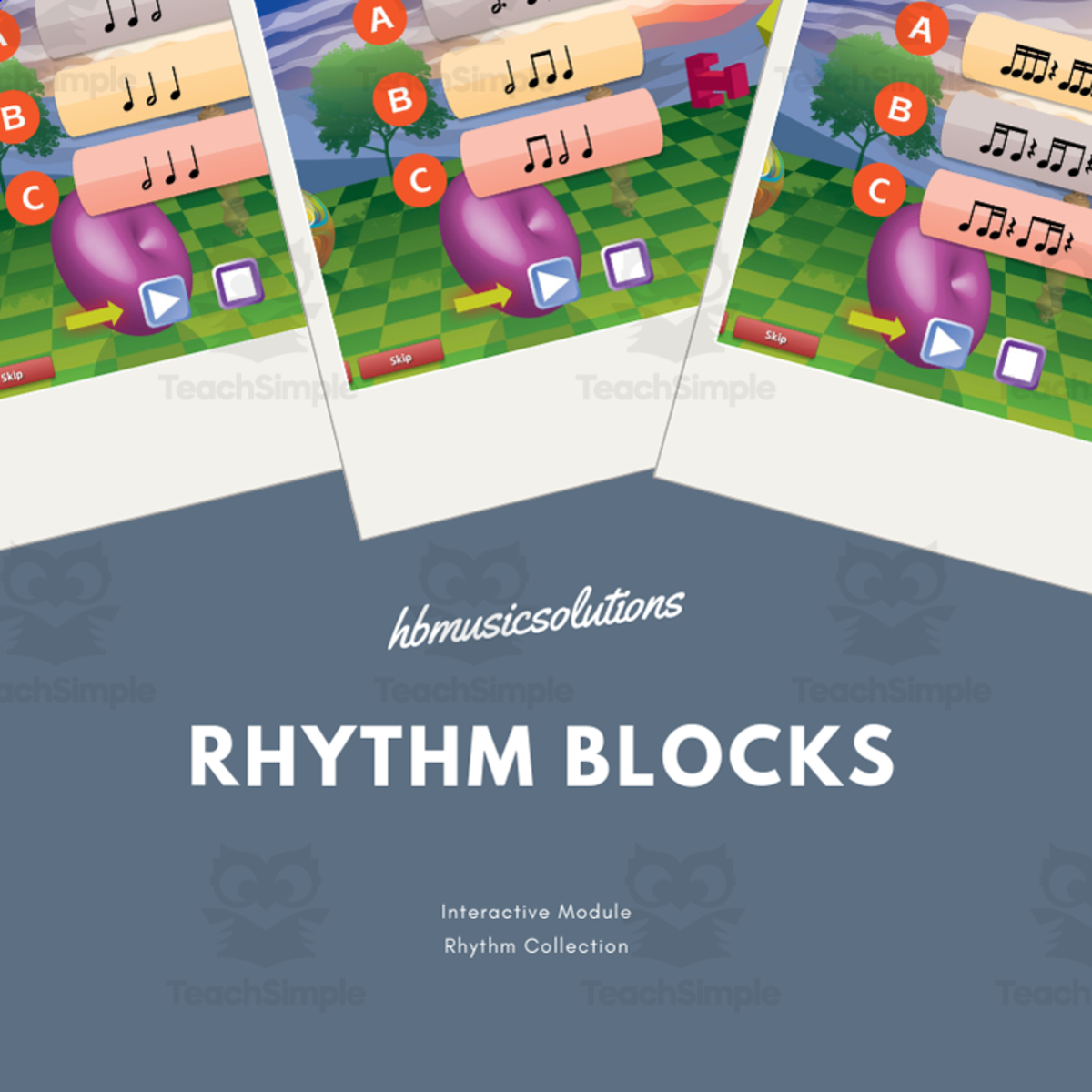 An educational teaching resource from Hbmusicsolutions's Shop entitled Rhythm Blocks | Interactive Music Listening Activity downloadable at Teach Simple.