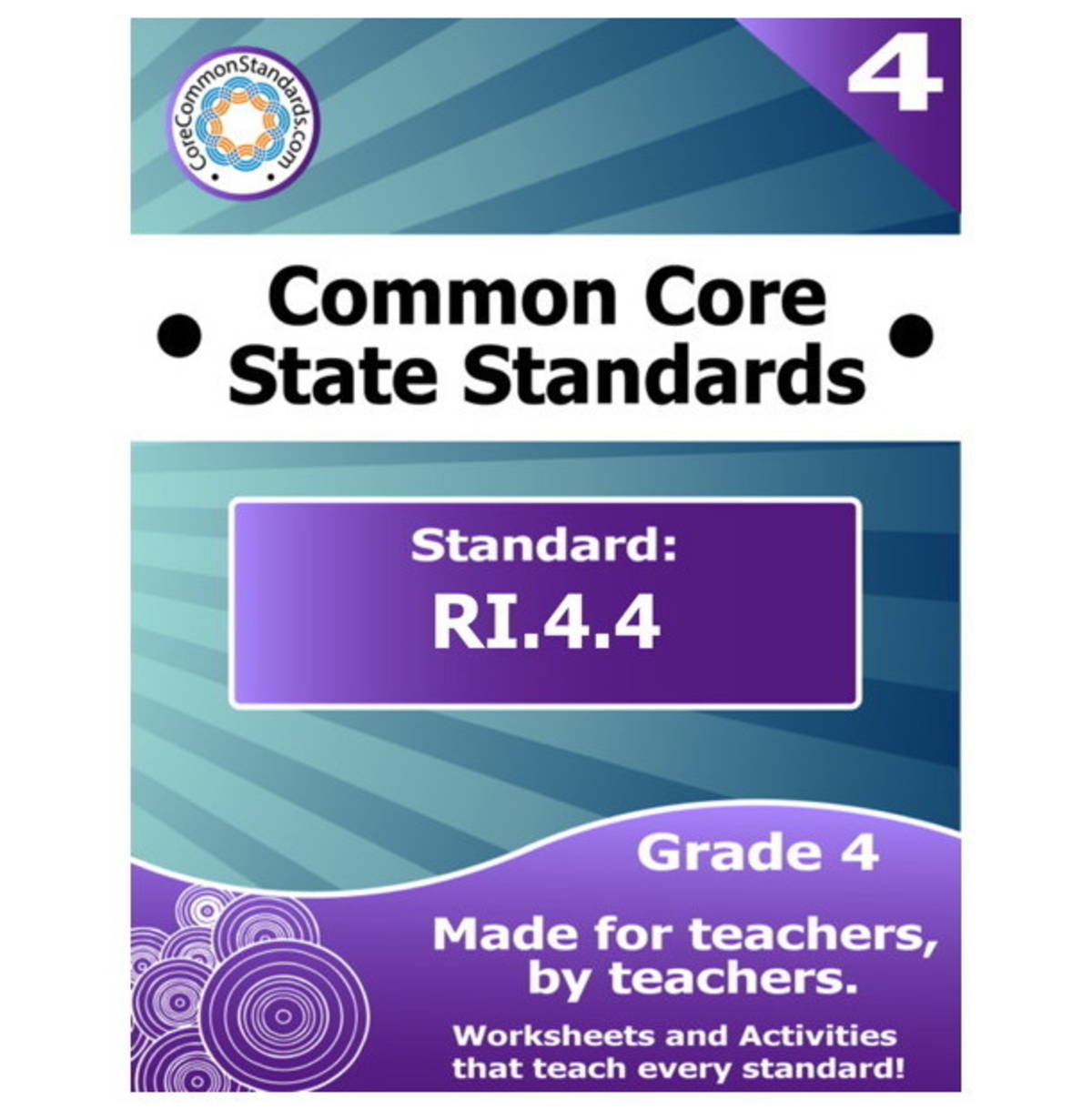 An educational teaching resource from Have Fun Teaching entitled RI.4.4 Fourth Grade Common Core Lesson downloadable at Teach Simple.
