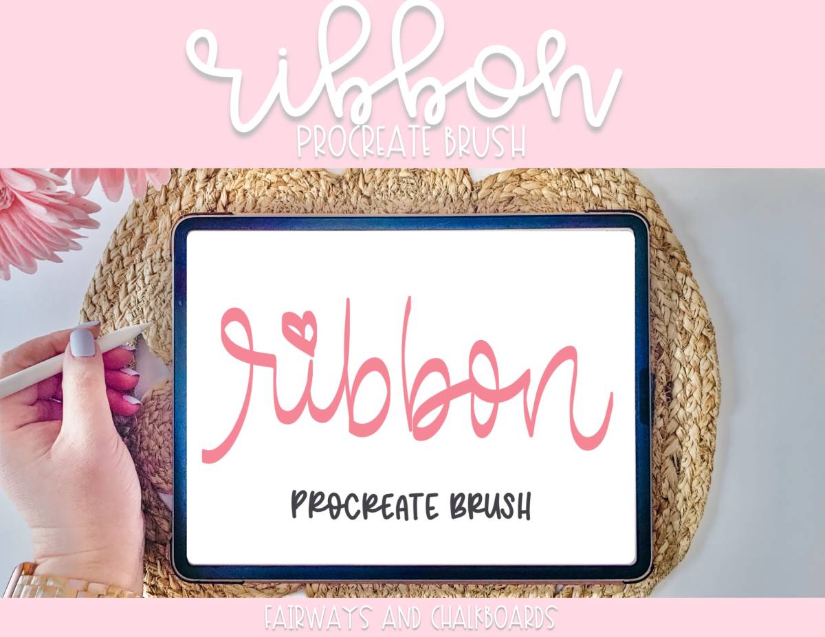 An educational teaching resource from Fairways and Chalkboards entitled Ribbon Procreate Brush downloadable at Teach Simple.