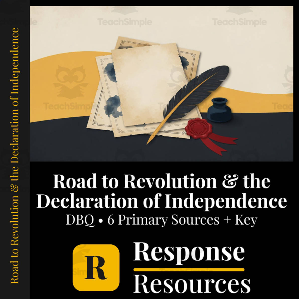 An educational teaching resource from Response Resources entitled Road to Revolution DBQ downloadable at Teach Simple.