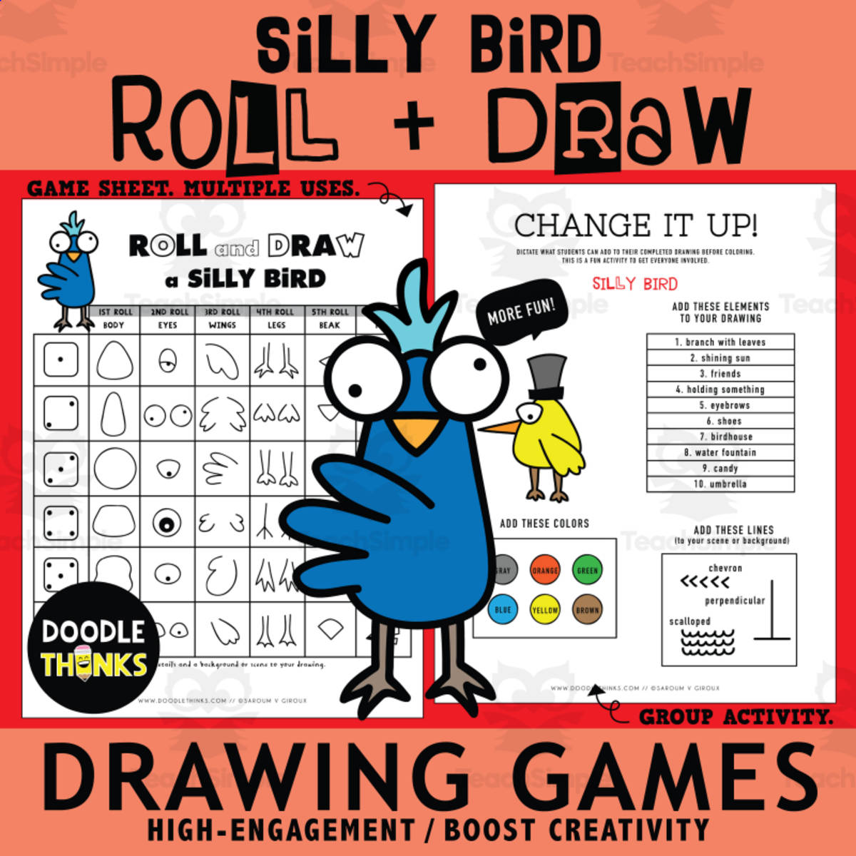Roll and Draw a Silly Bird Game preview