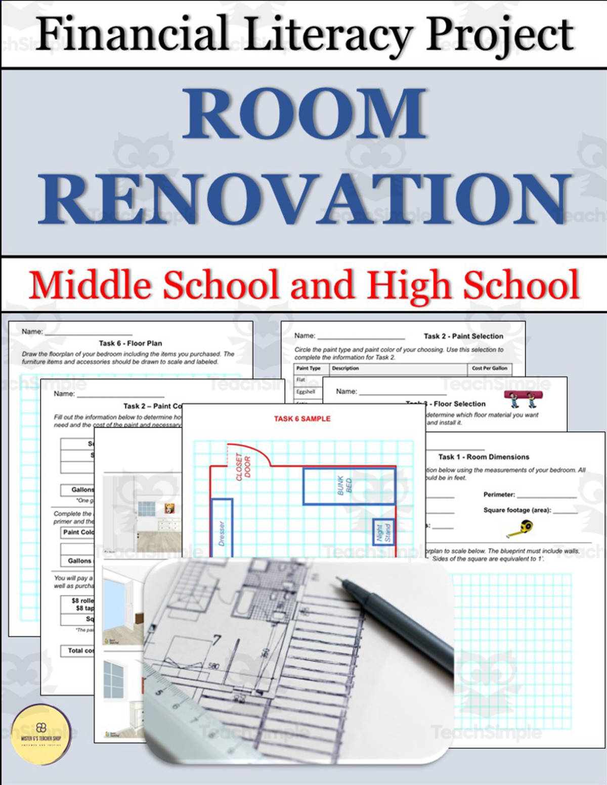 An educational teaching resource from Mister G's Teacher Shop entitled Room Renovation Project downloadable at Teach Simple.
