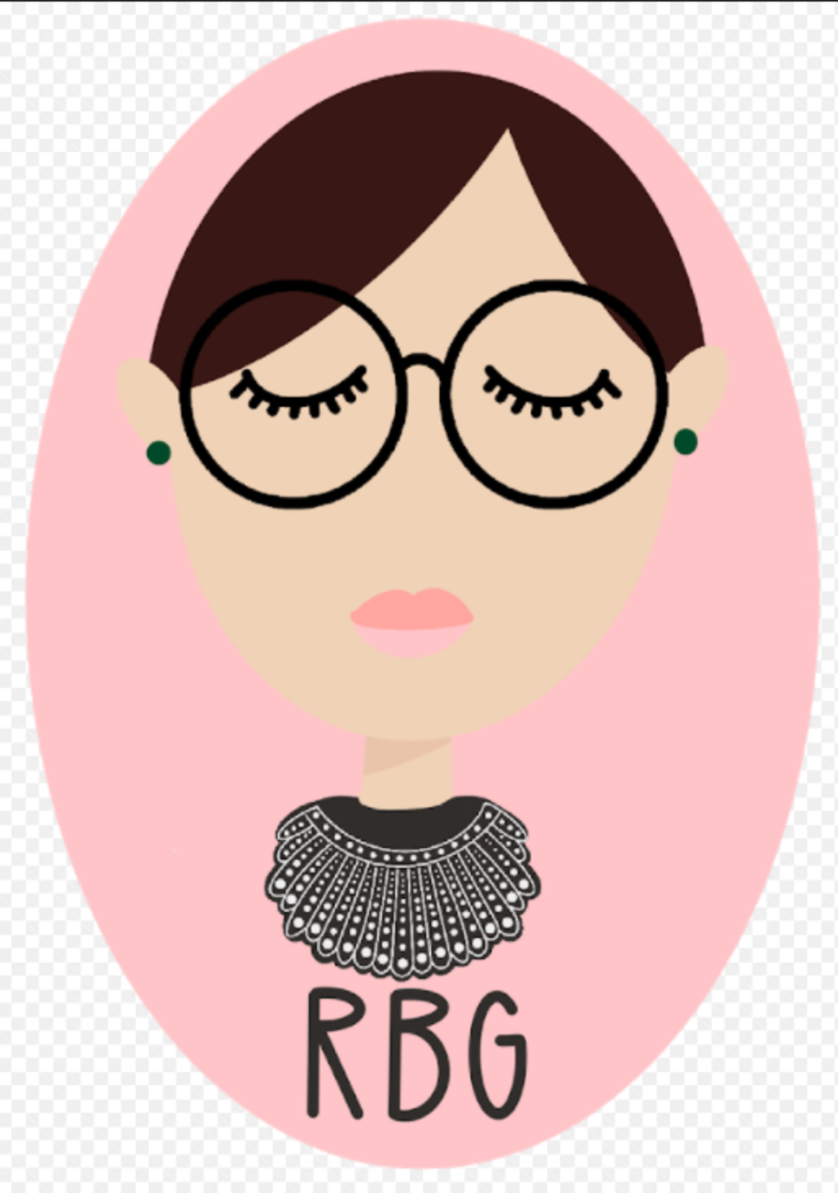 An educational teaching resource from Fairways and Chalkboards entitled Ruth Bader Ginsberg Digital Stickers + Clip Art FREEBIE downloadable at Teach Simple.