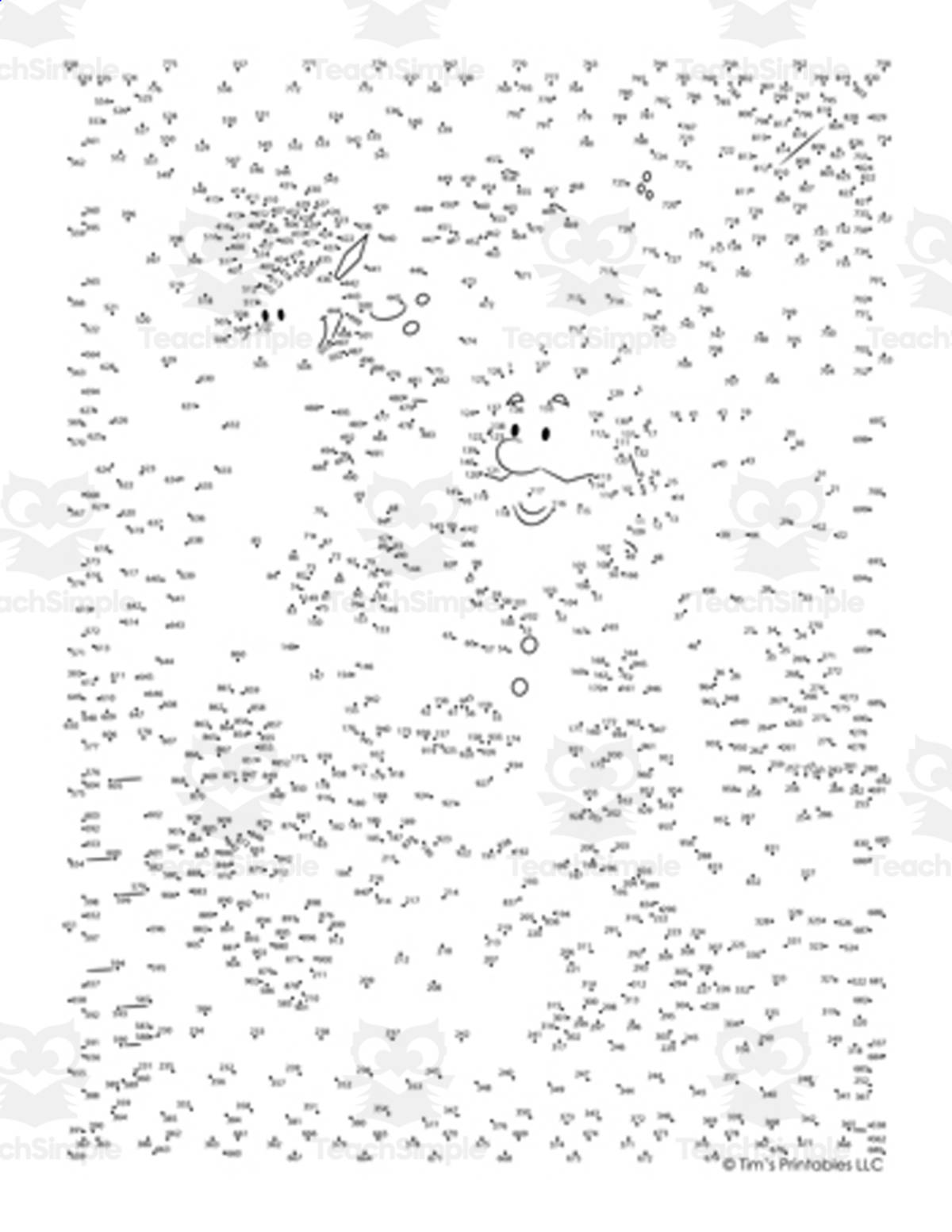An educational teaching resource from Tim's Printables entitled Santa Claus Connect the Dots PDF downloadable at Teach Simple.
