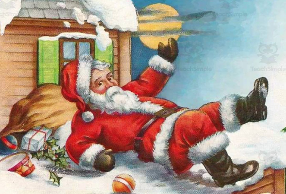 An educational teaching resource from Elementary Resources 4 U entitled SANTA SLIPS - A magical Christmas story downloadable at Teach Simple.
