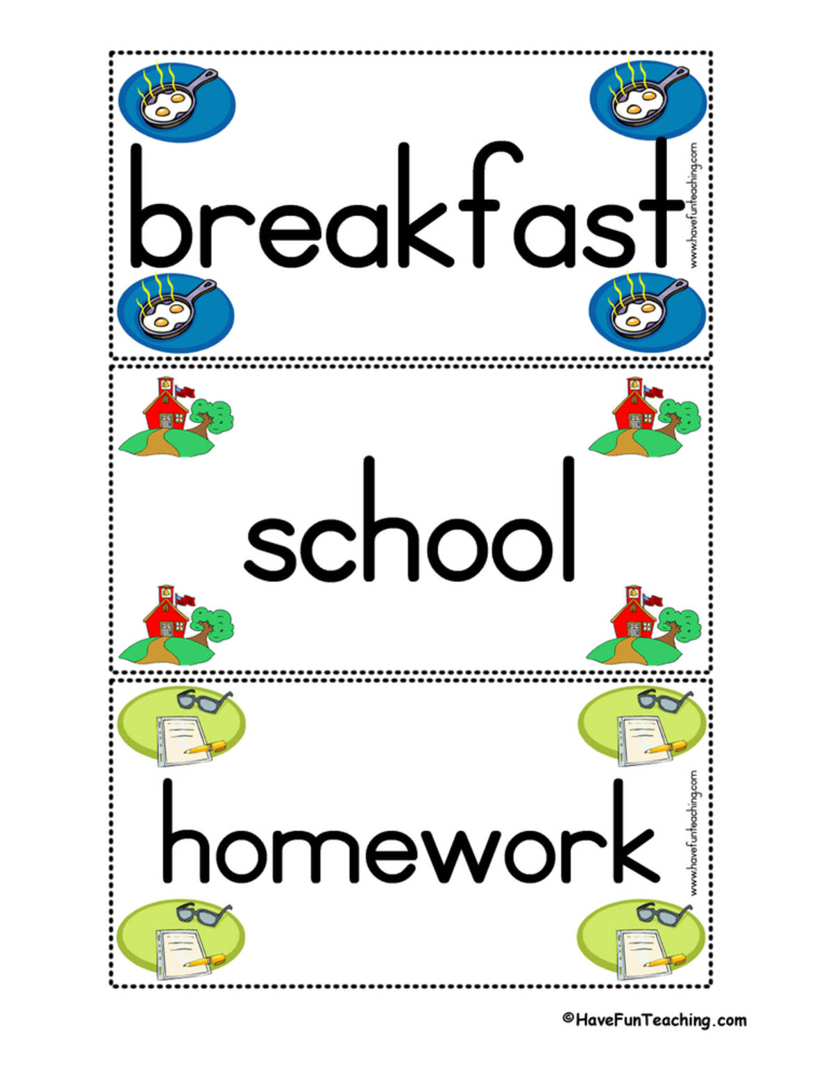 An educational teaching resource from Have Fun Teaching entitled School Theme Classroom Signs downloadable at Teach Simple.
