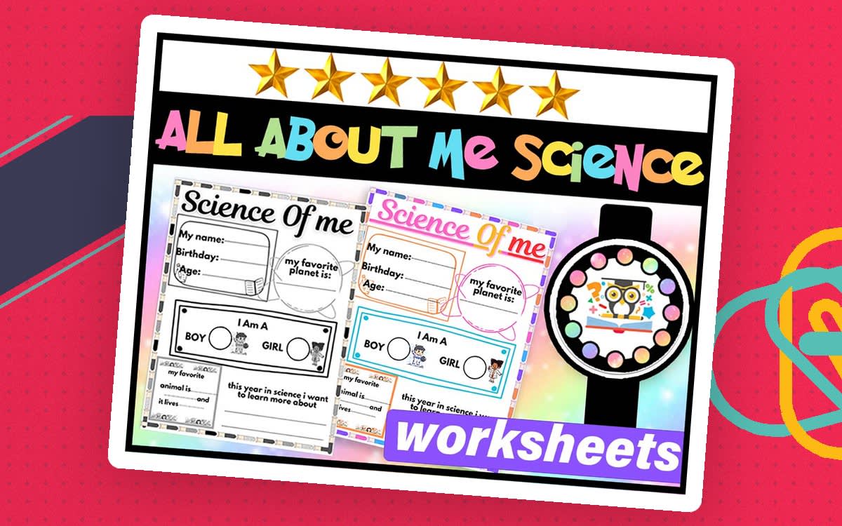 An educational teaching resource from LAMO entitled Science All About Me Worksheet Poster Writing downloadable at Teach Simple.