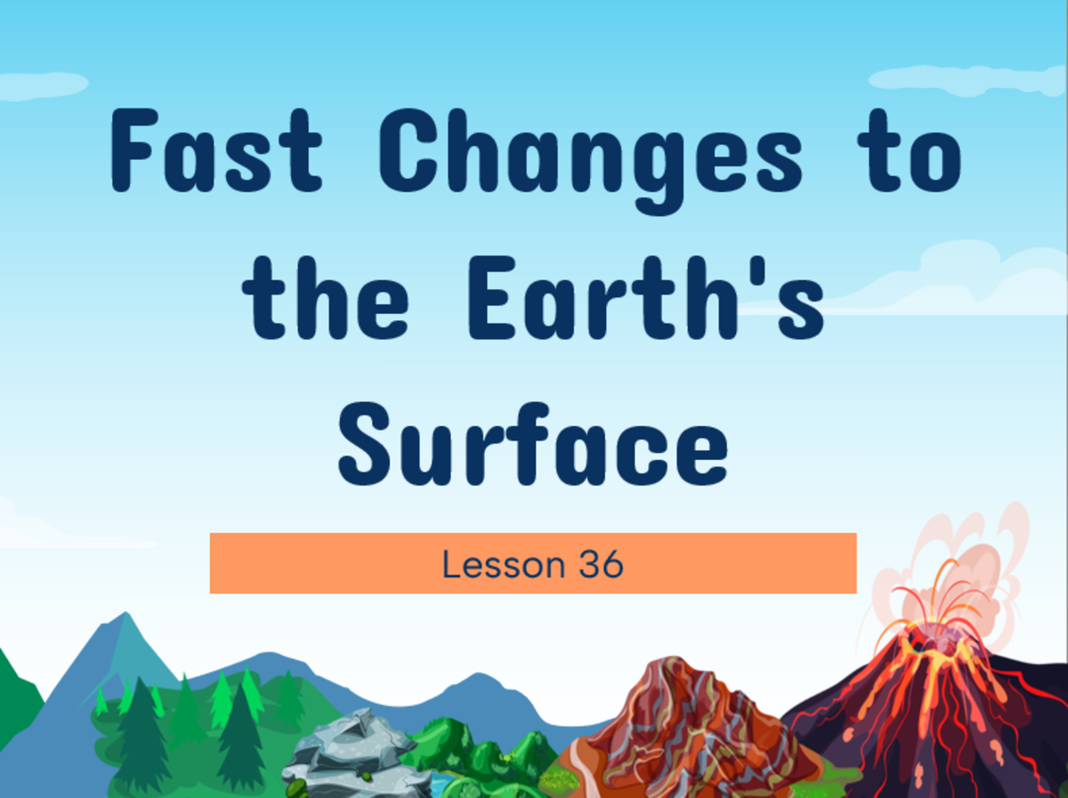 An educational teaching resource from Cored Education entitled Science Reading Passage: Fast Changes to the Earth's Surface PPT downloadable at Teach Simple.