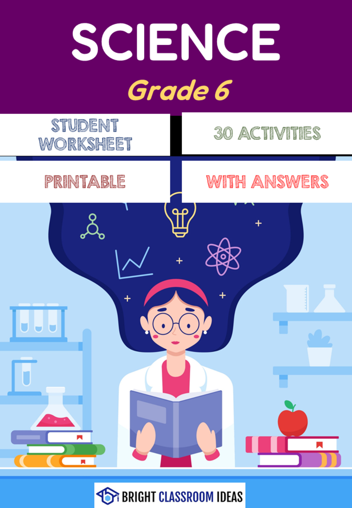 An educational teaching resource from Bright Classroom Ideas Marketplace entitled Science Revision for Grade 6 downloadable at Teach Simple.