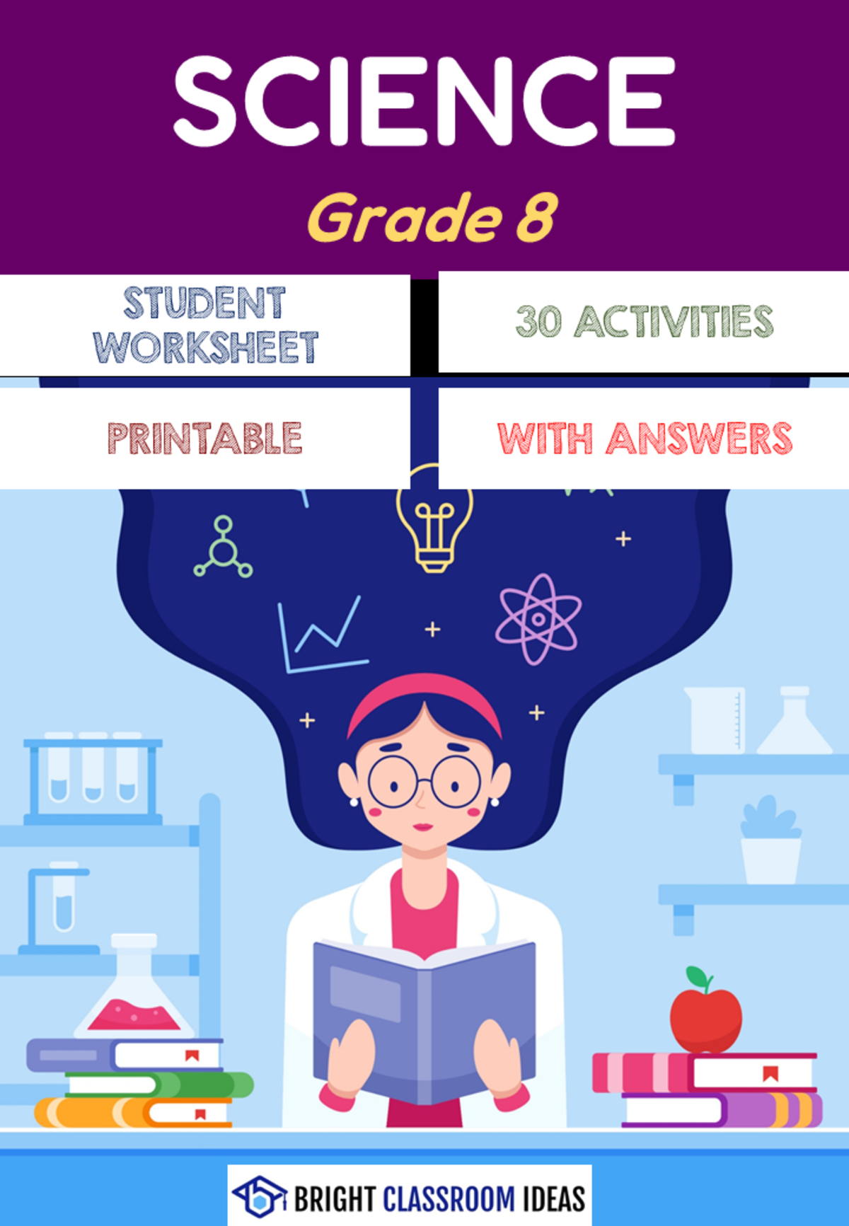 An educational teaching resource from Bright Classroom Ideas Marketplace entitled Science Revision for Grade 8 downloadable at Teach Simple.