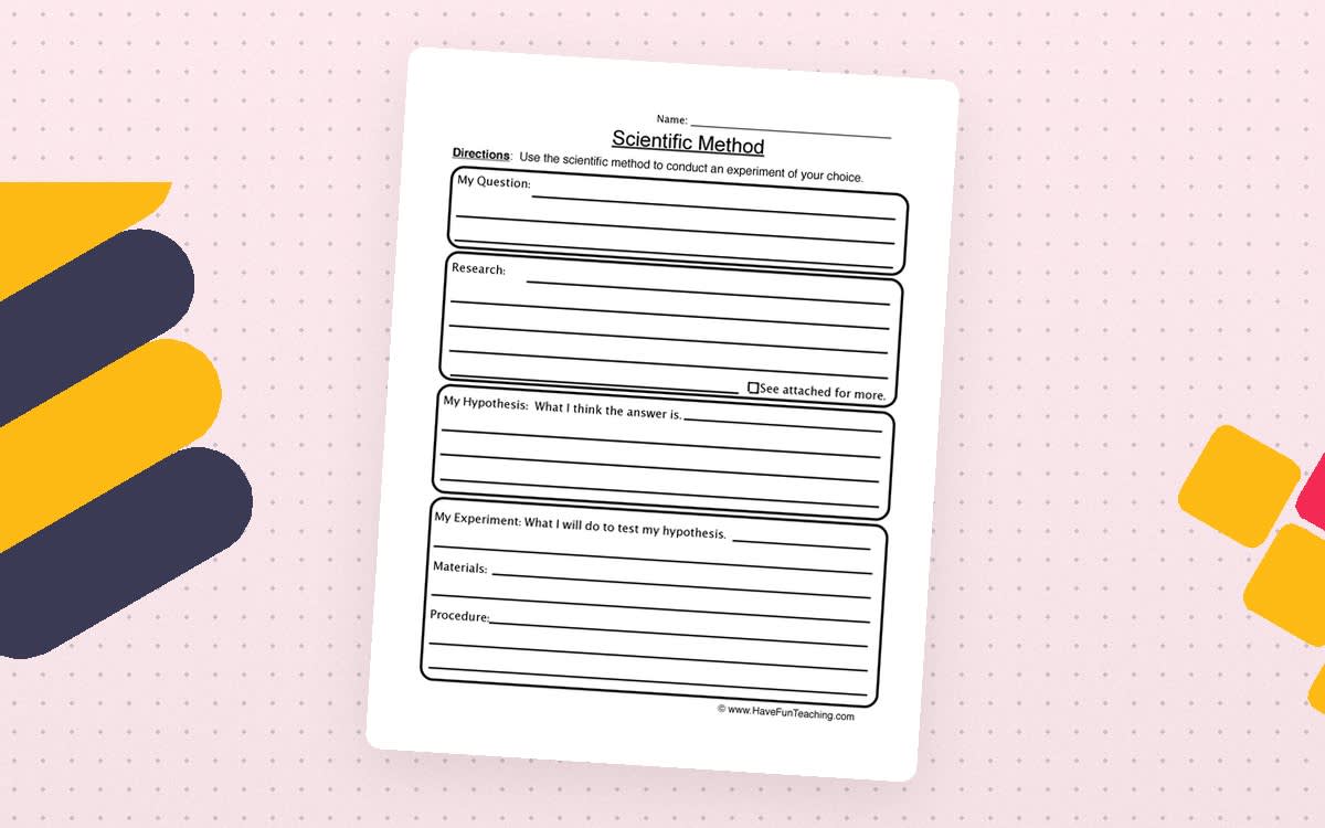 An educational teaching resource from Have Fun Teaching entitled Scientific Method Worksheet downloadable at Teach Simple.