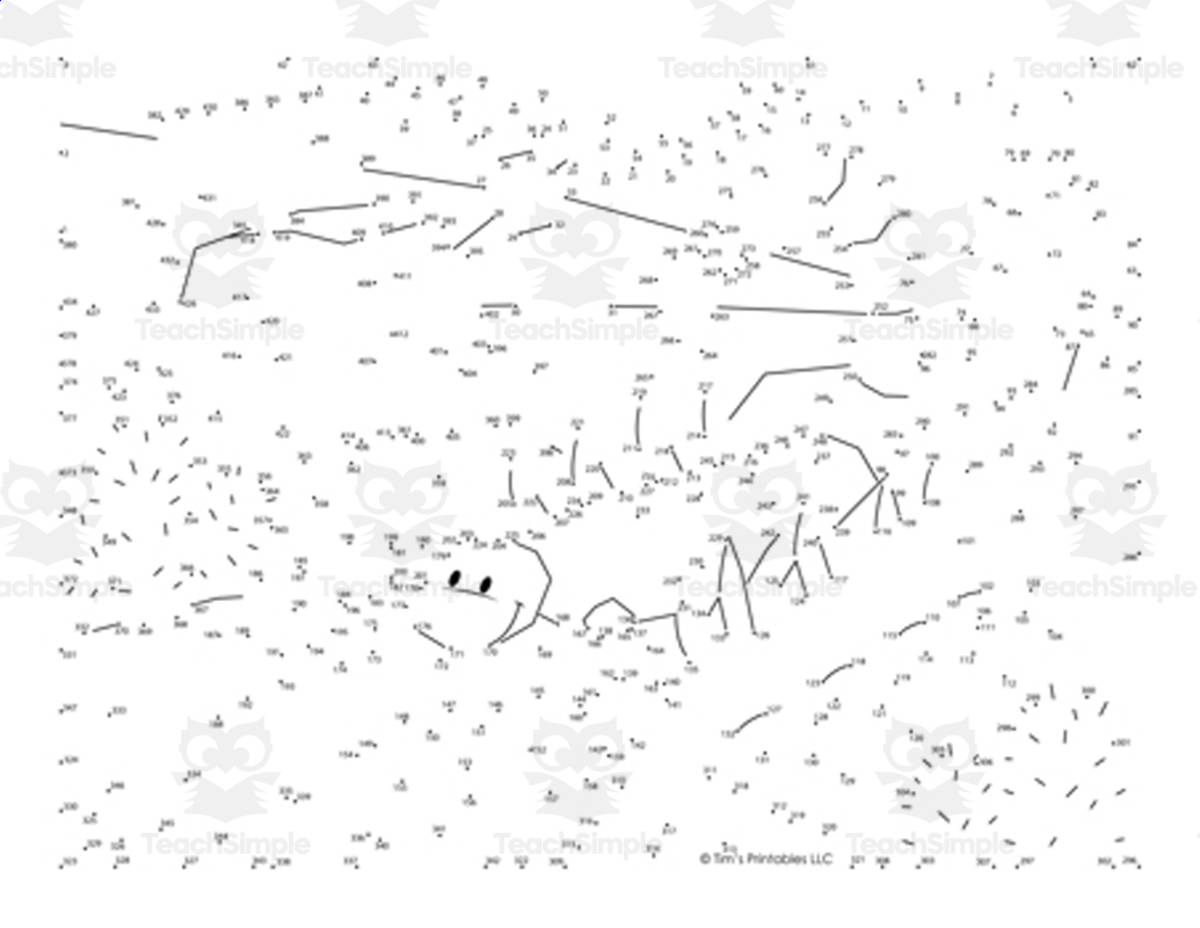 An educational teaching resource from Tim's Printables entitled Scorpion Dot-to-Dot PDF downloadable at Teach Simple.