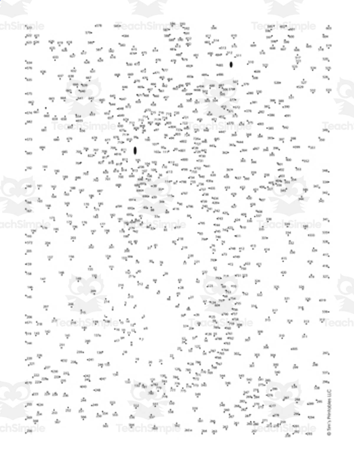 An educational teaching resource from Tim's Printables entitled Seahorse Connect the Dots PDF downloadable at Teach Simple.