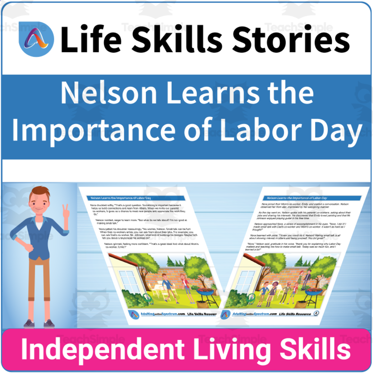 An educational teaching resource from Adulting Life Skills Resources entitled Seasonal Life Skills Worksheet: Nelson Labor Day Adventure downloadable at Teach Simple.