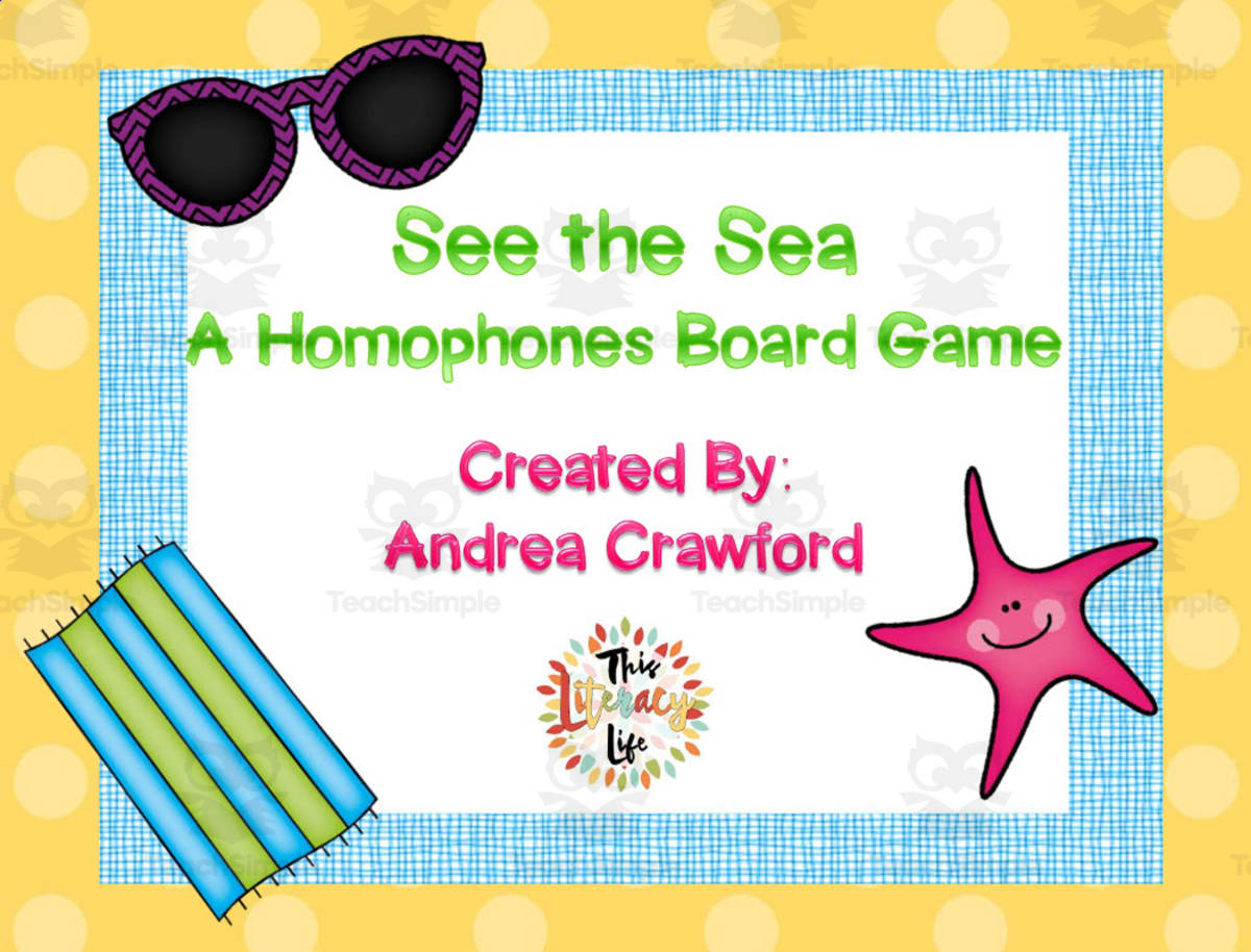 An educational teaching resource from Literacy Life entitled See the Sea | A Homophones Board Game downloadable at Teach Simple.