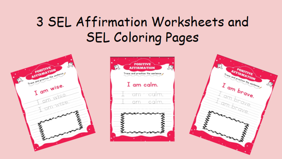 An educational teaching resource from Jennifer Moyer Taylor entitled SEL Affirmation Worksheets and SEL Coloring Pages downloadable at Teach Simple.