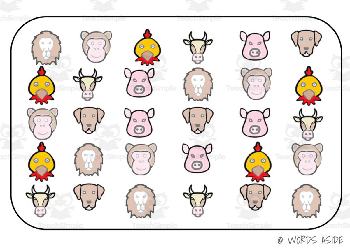 An educational teaching resource from WORDS ASIDE entitled Semantic Themed Activity Boards Set 25: FARM ANIMALS downloadable at Teach Simple.