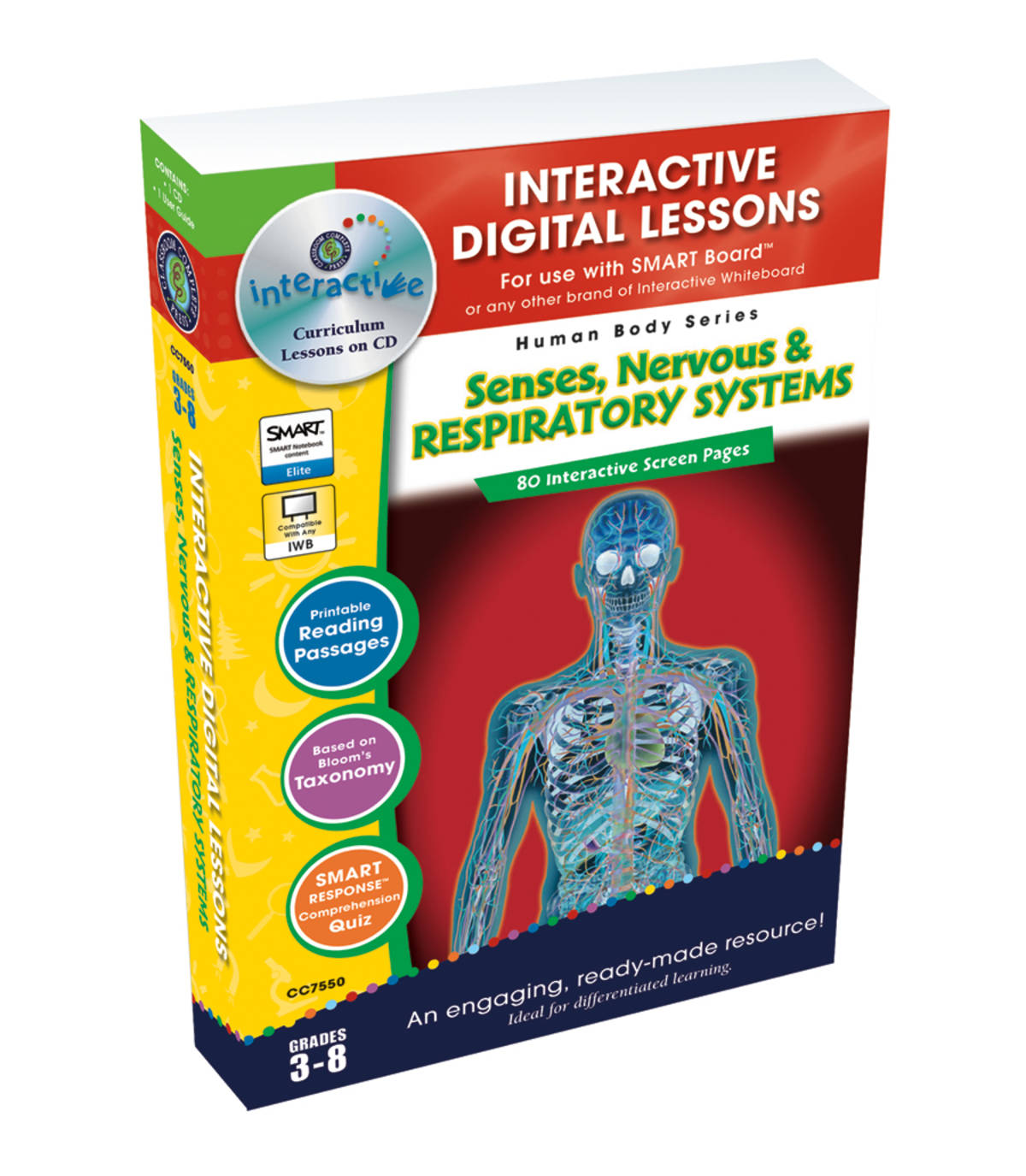 An educational teaching resource from Classroom Complete Press entitled Senses, Nervous & Respiratory Systems - Digital Lesson Plan Gr. 5-8 - FLASH-MAC downloadable at Teach Simple.