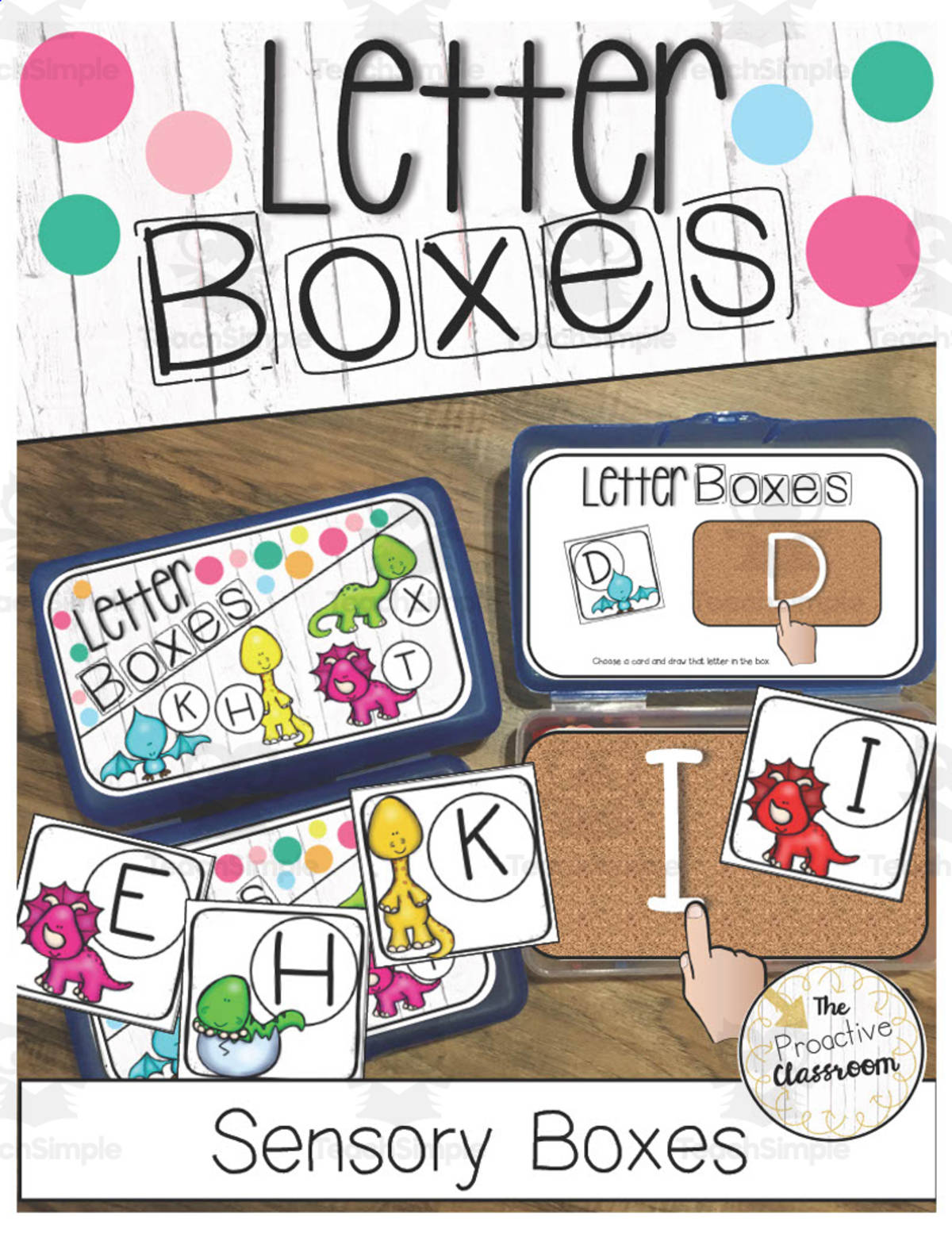 An educational teaching resource from The Proactive Classroom entitled Sensory Boxes - Letter Boxes downloadable at Teach Simple.