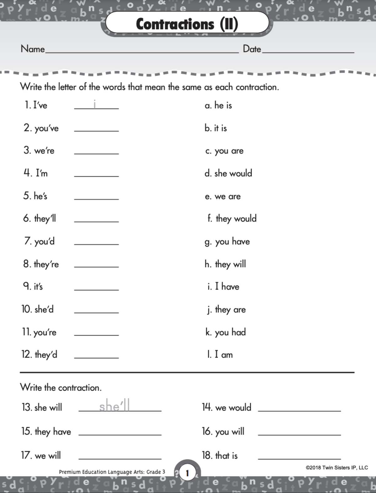 An educational teaching resource from Twin Sisters Digital Media entitled Sentence and Word Structure Printable Workbook downloadable at Teach Simple.