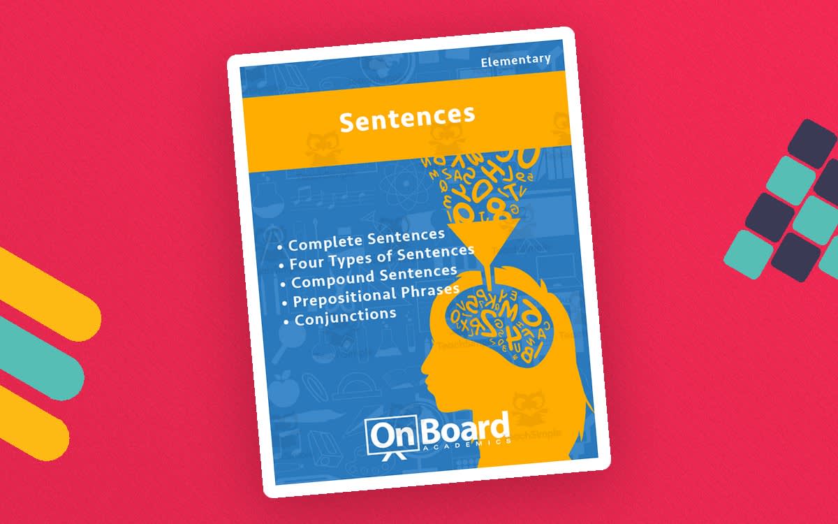 An educational teaching resource from Classroom Complete Press entitled Sentences | Academic Workbook downloadable at Teach Simple.