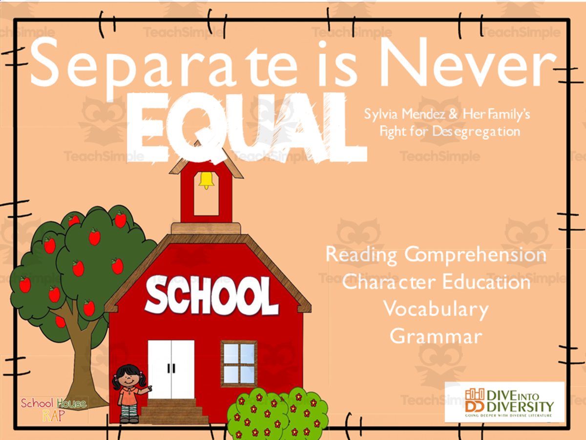 An educational teaching resource from School House Rap entitled Separate is Never Equal Picture Book Companion downloadable at Teach Simple.