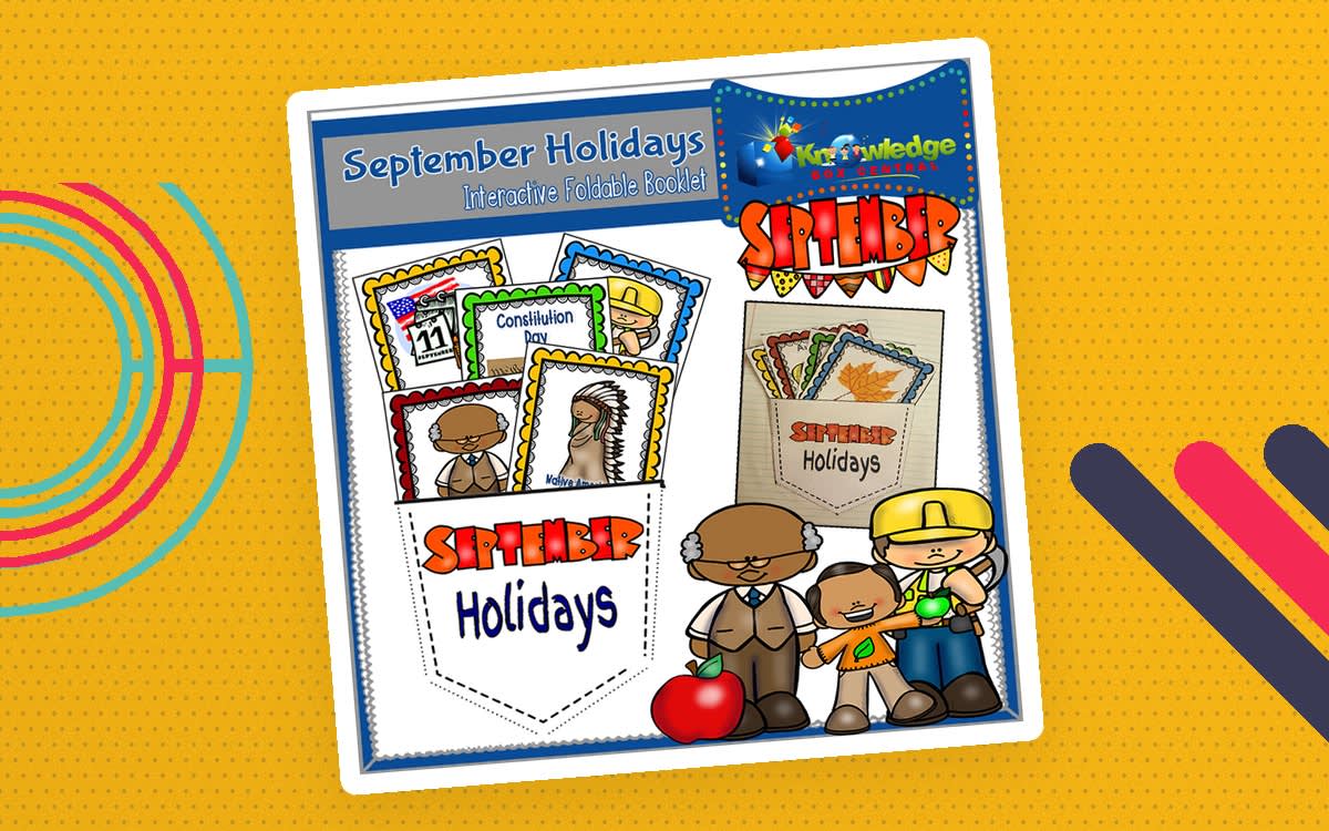 An educational teaching resource from Knowledge Box Central entitled September Holidays Interactive Foldable Booklet - EBOOK downloadable at Teach Simple.