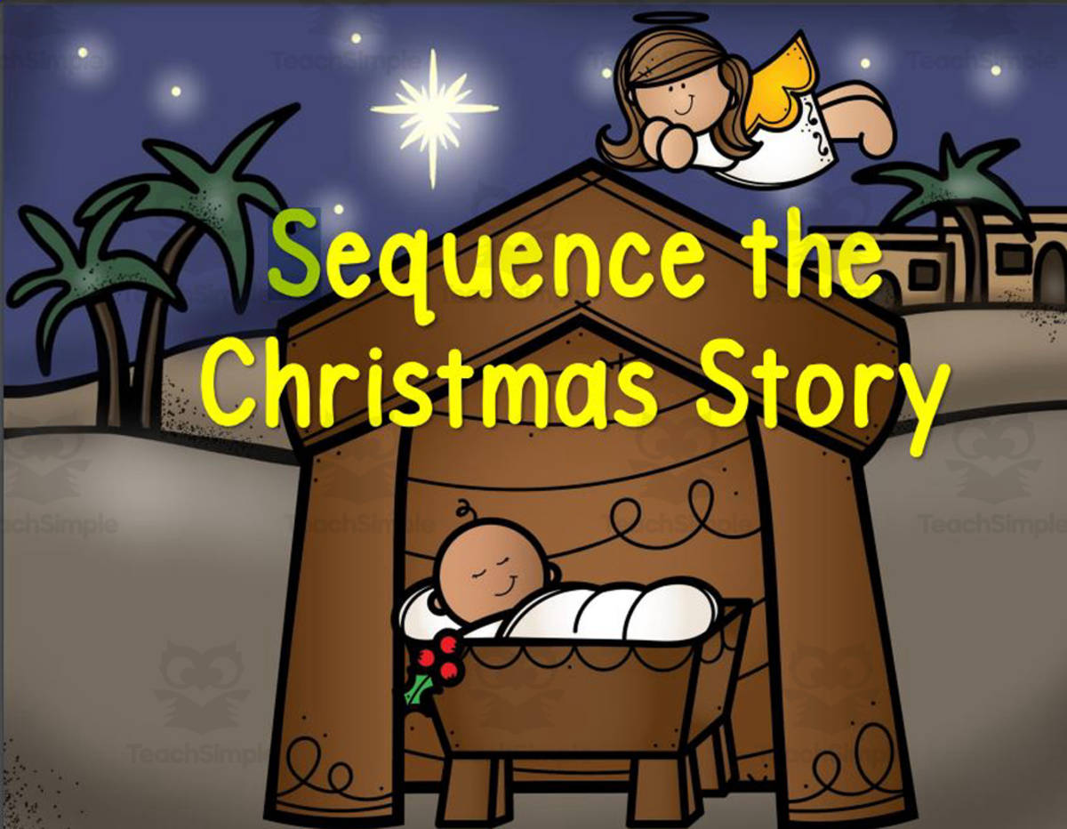 An educational teaching resource from Glitter and Grace entitled Sequence the Christmas Story downloadable at Teach Simple.