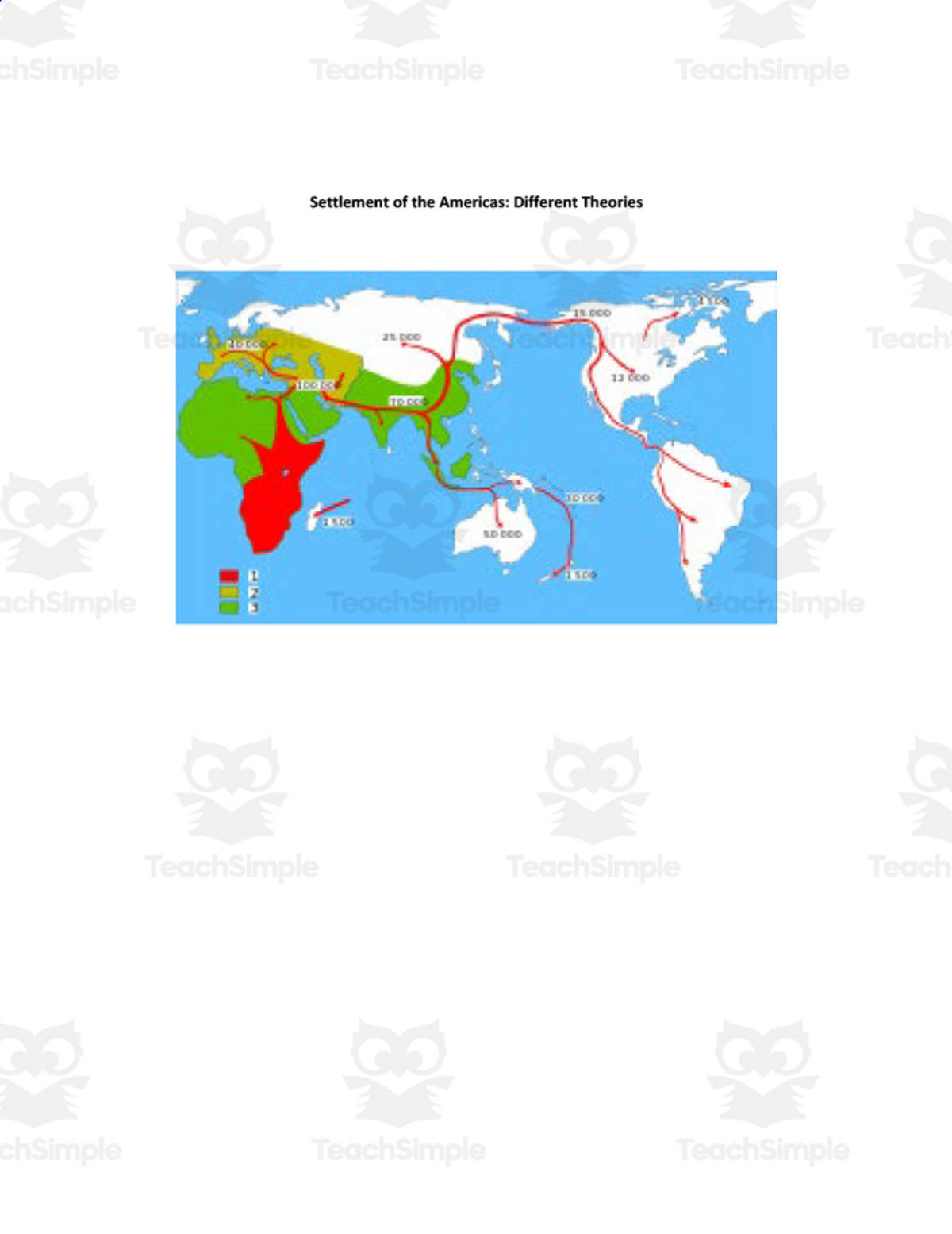 An educational teaching resource from Creative Educator entitled Settlement of the Americas: Different Theories downloadable at Teach Simple.