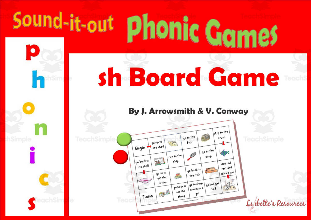 An educational teaching resource from Lilibette's Resources entitled sh Phonic Board Game downloadable at Teach Simple.