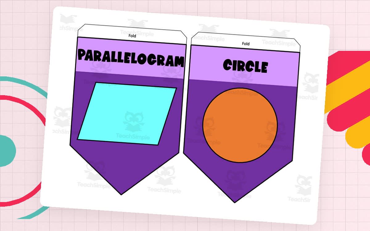 An educational teaching resource from Mrs. B Secondary Math entitled Shape Bunting UK Contrast Colors downloadable at Teach Simple.