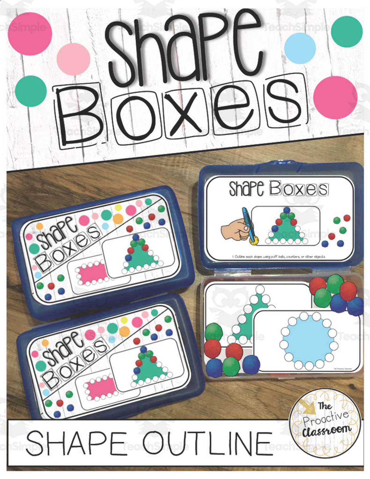 An educational teaching resource from The Proactive Classroom entitled Shape Intervention Bins: Shape Outline downloadable at Teach Simple.