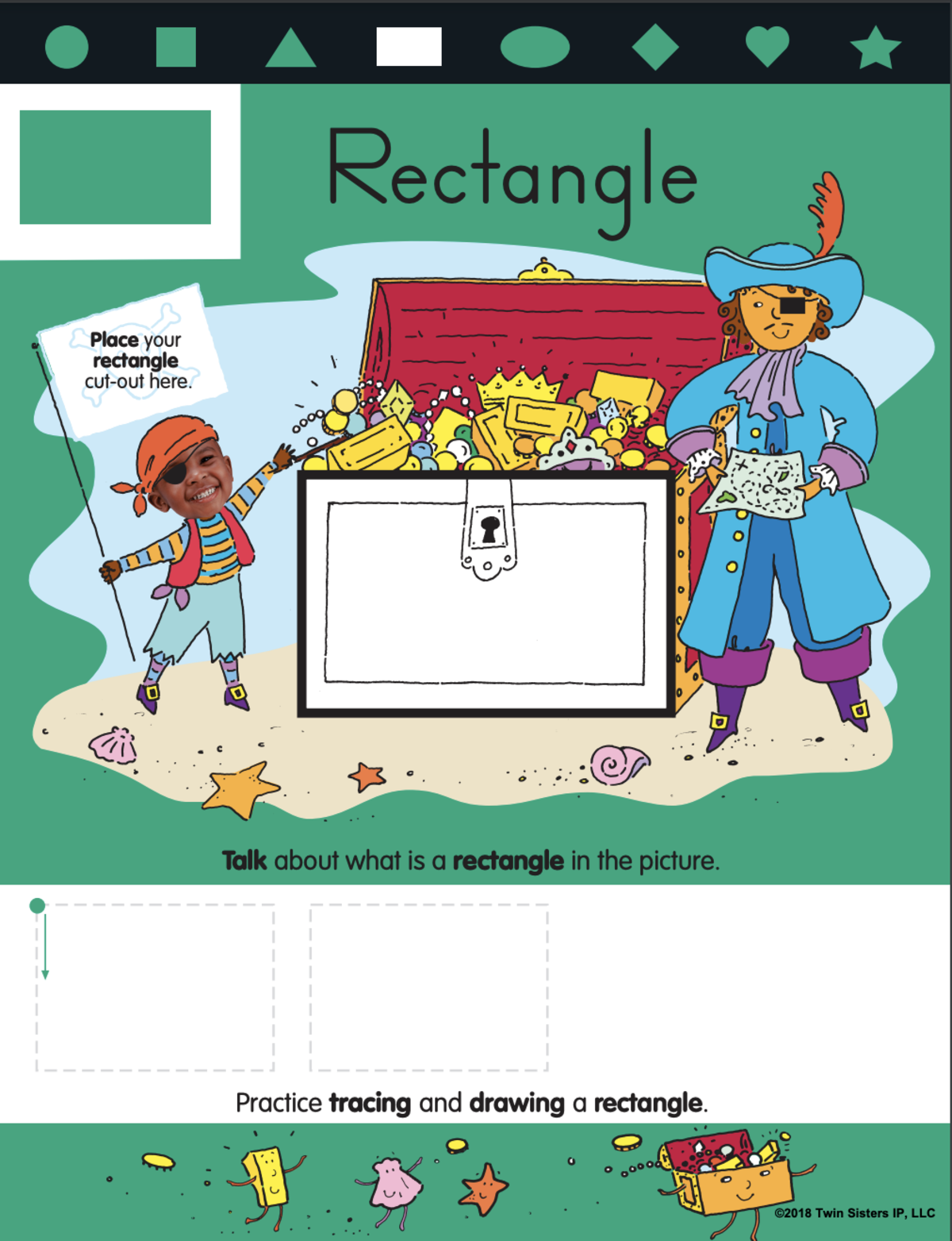 An educational teaching resource from Twin Sisters Digital Media entitled Shapes: The Basics Printable Workbook downloadable at Teach Simple.