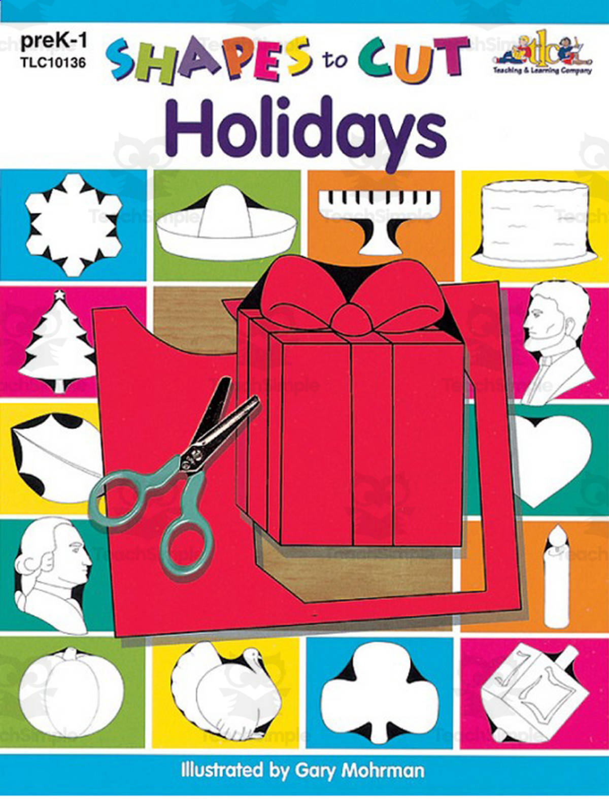 An educational teaching resource from Classroom Complete Press entitled Shapes to Cut: Holidays downloadable at Teach Simple.