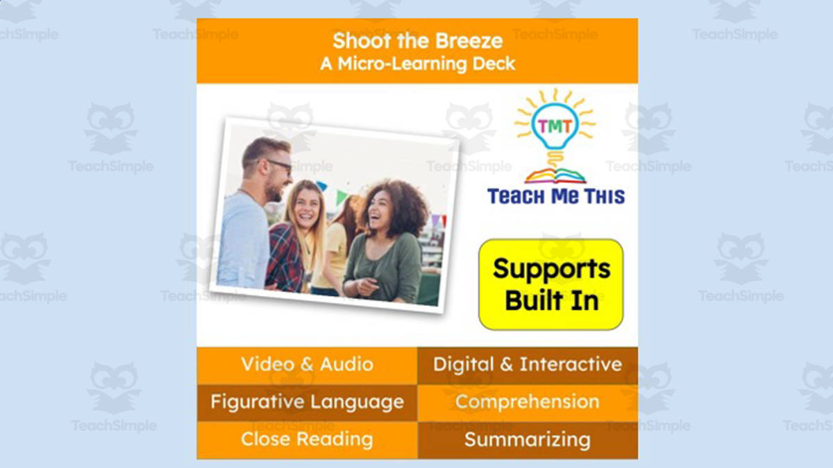 An educational teaching resource from Teach Me This entitled Shoot the Breeze | Figurative Language Activity | Micro-Learning Deck downloadable at Teach Simple.