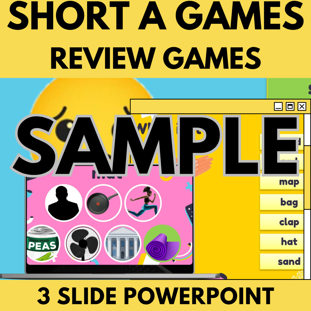 An educational teaching resource from Cored Education entitled Short A: Sample Phonics Games and Activities - Review Games downloadable at Teach Simple.