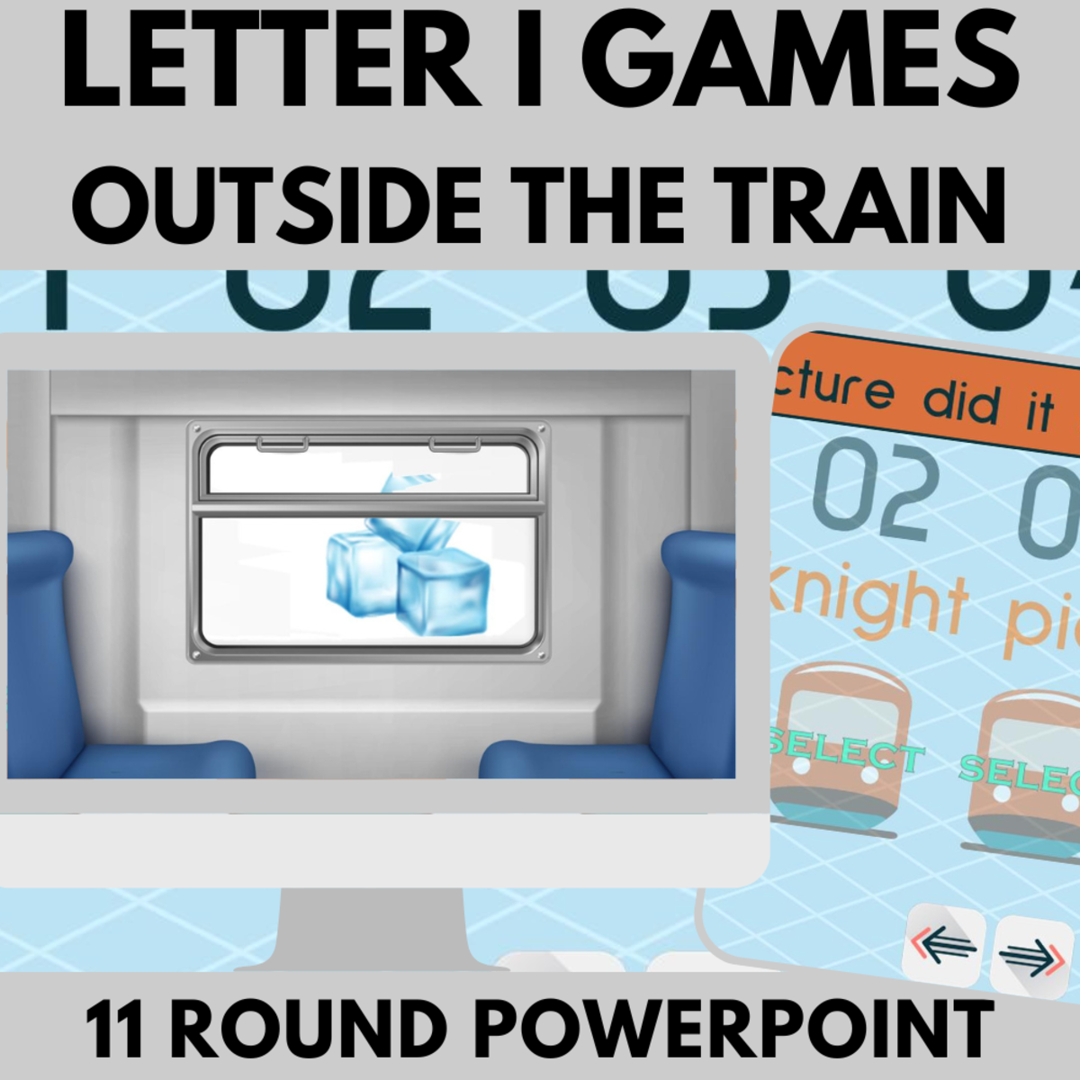 An educational teaching resource from Cored Education entitled Short and Long I Letters Phonics Games & Activities Train Window Game downloadable at Teach Simple.