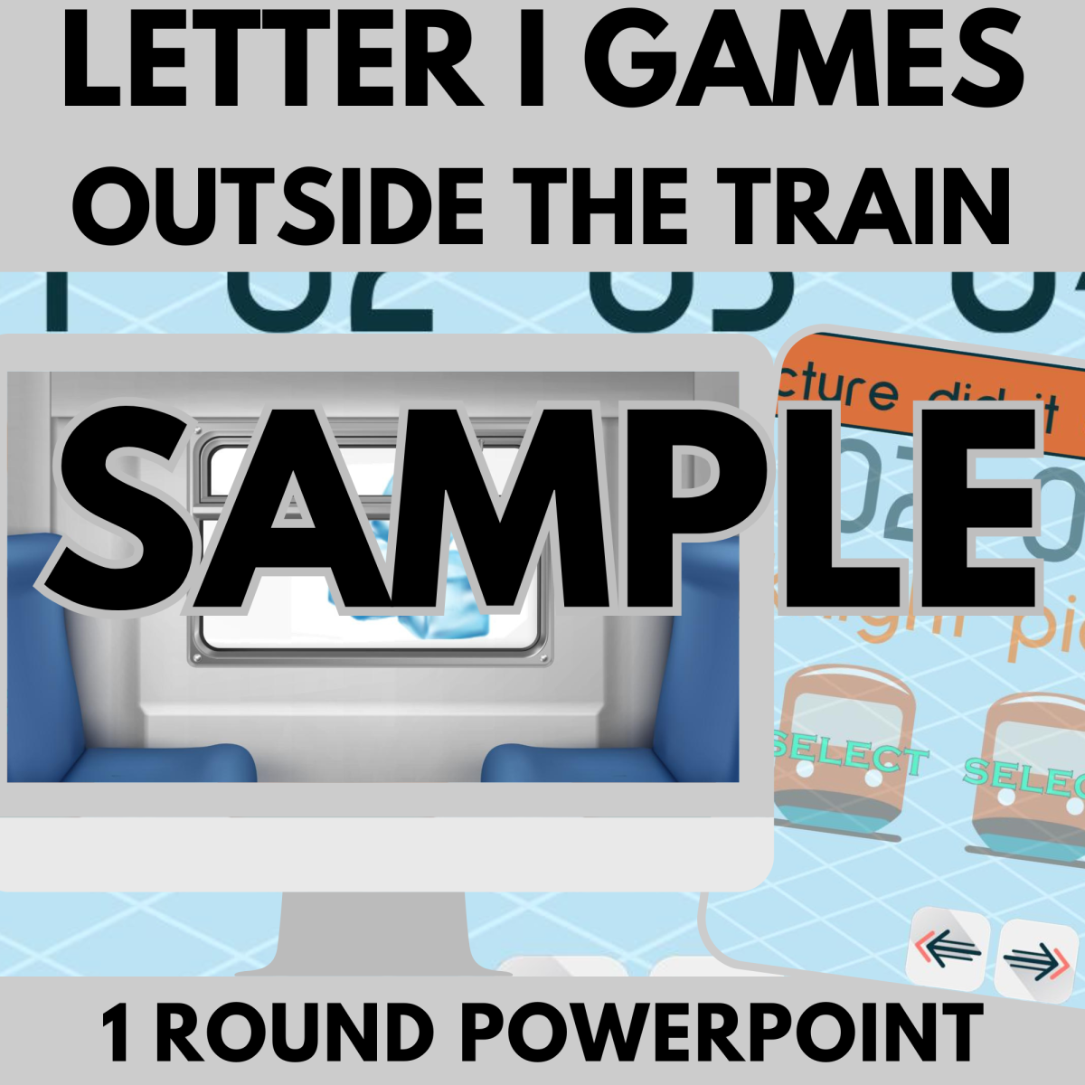 An educational teaching resource from Cored Education entitled Short and Long I Sample Phonics Games & Activities Train Window Game downloadable at Teach Simple.