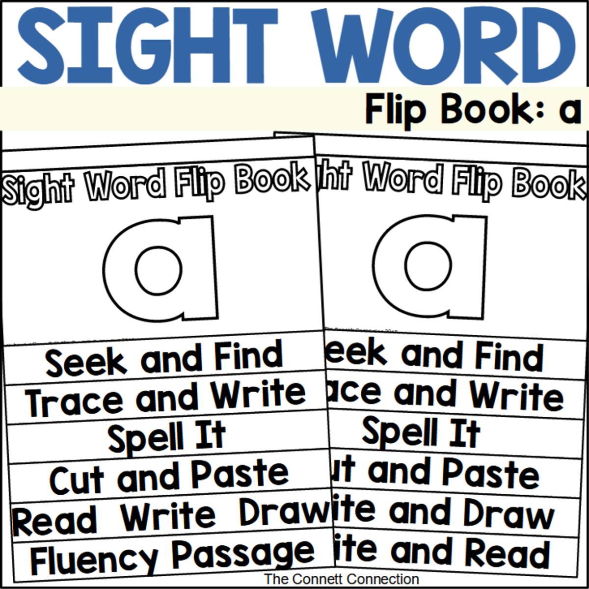 An educational teaching resource from The Connett Connection entitled Sight Word Flip Book: a downloadable at Teach Simple.