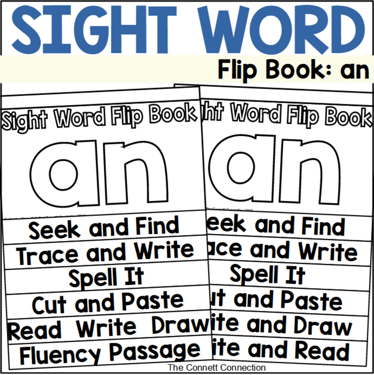 An educational teaching resource from The Connett Connection entitled Sight Word Flip Book: an downloadable at Teach Simple.