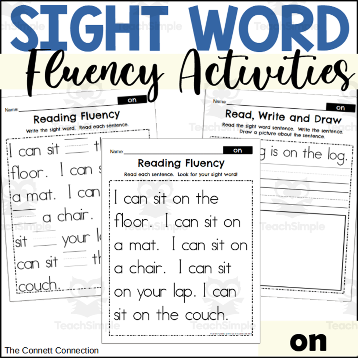 An educational teaching resource from The Connett Connection entitled Sight Word Fluency Packet - on downloadable at Teach Simple.