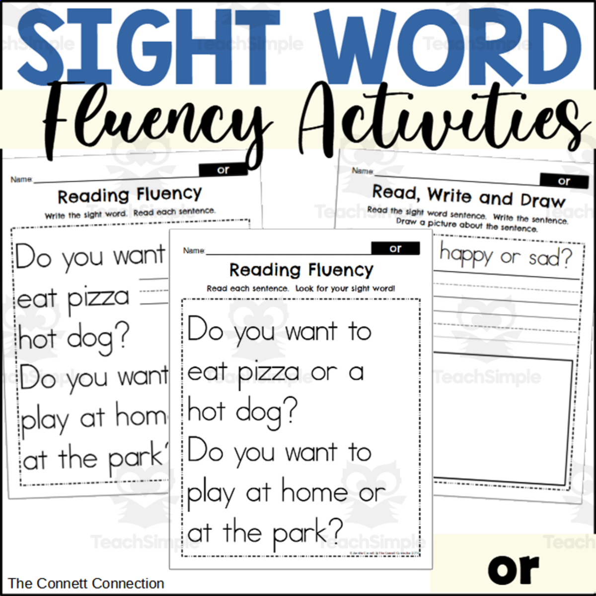 An educational teaching resource from The Connett Connection entitled Sight Word Fluency Packet - or downloadable at Teach Simple.
