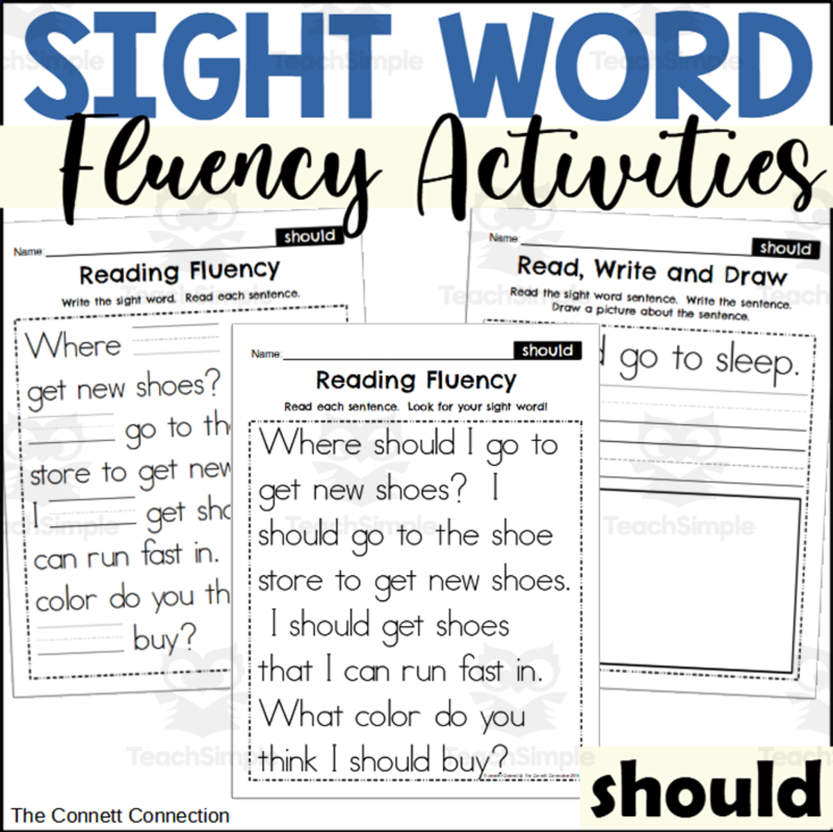 An educational teaching resource from The Connett Connection entitled Sight Word Fluency Packet - should downloadable at Teach Simple.