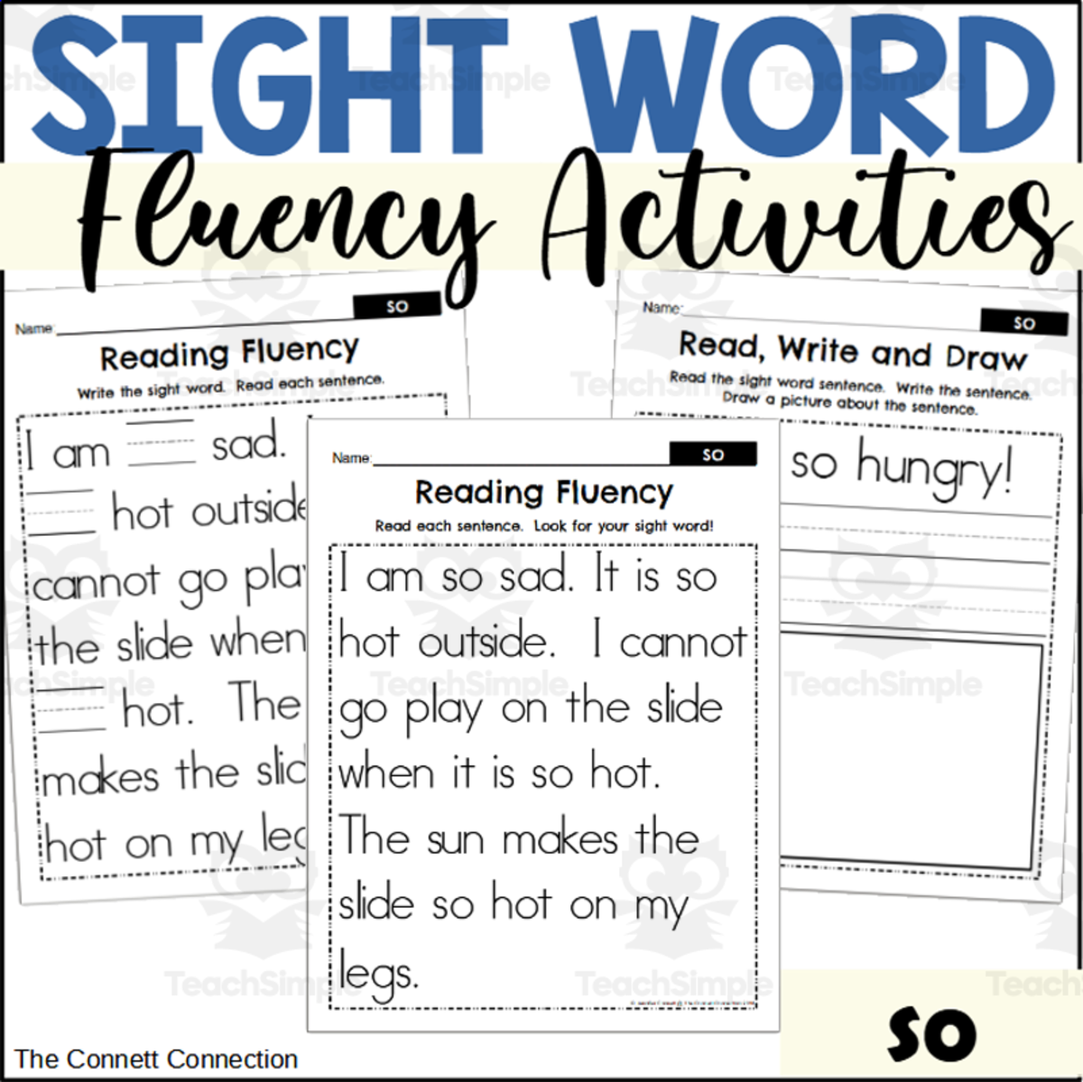 An educational teaching resource from The Connett Connection entitled Sight Word Fluency Packet - so downloadable at Teach Simple.