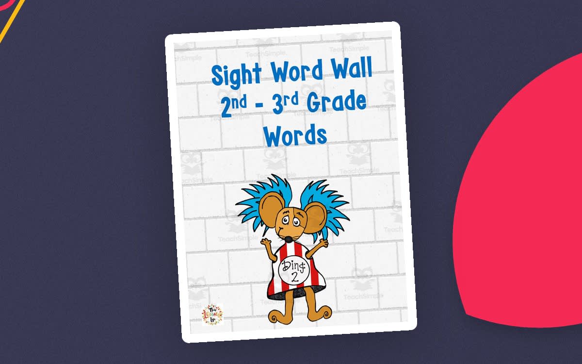 An educational teaching resource from Literacy Life entitled Sight Word Wall | 2nd-3rd Grade Words downloadable at Teach Simple.