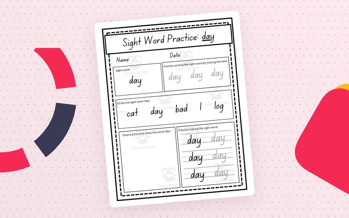 An educational teaching resource from Marybelle Music and More entitled Sight Word Worksheets downloadable at Teach Simple.
