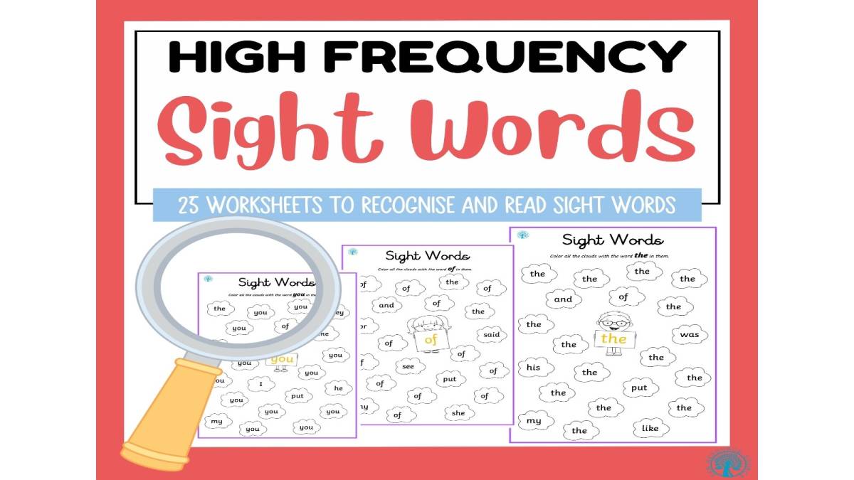 An educational teaching resource from SEN Resource Source entitled Sight Words Find and Color downloadable at Teach Simple.