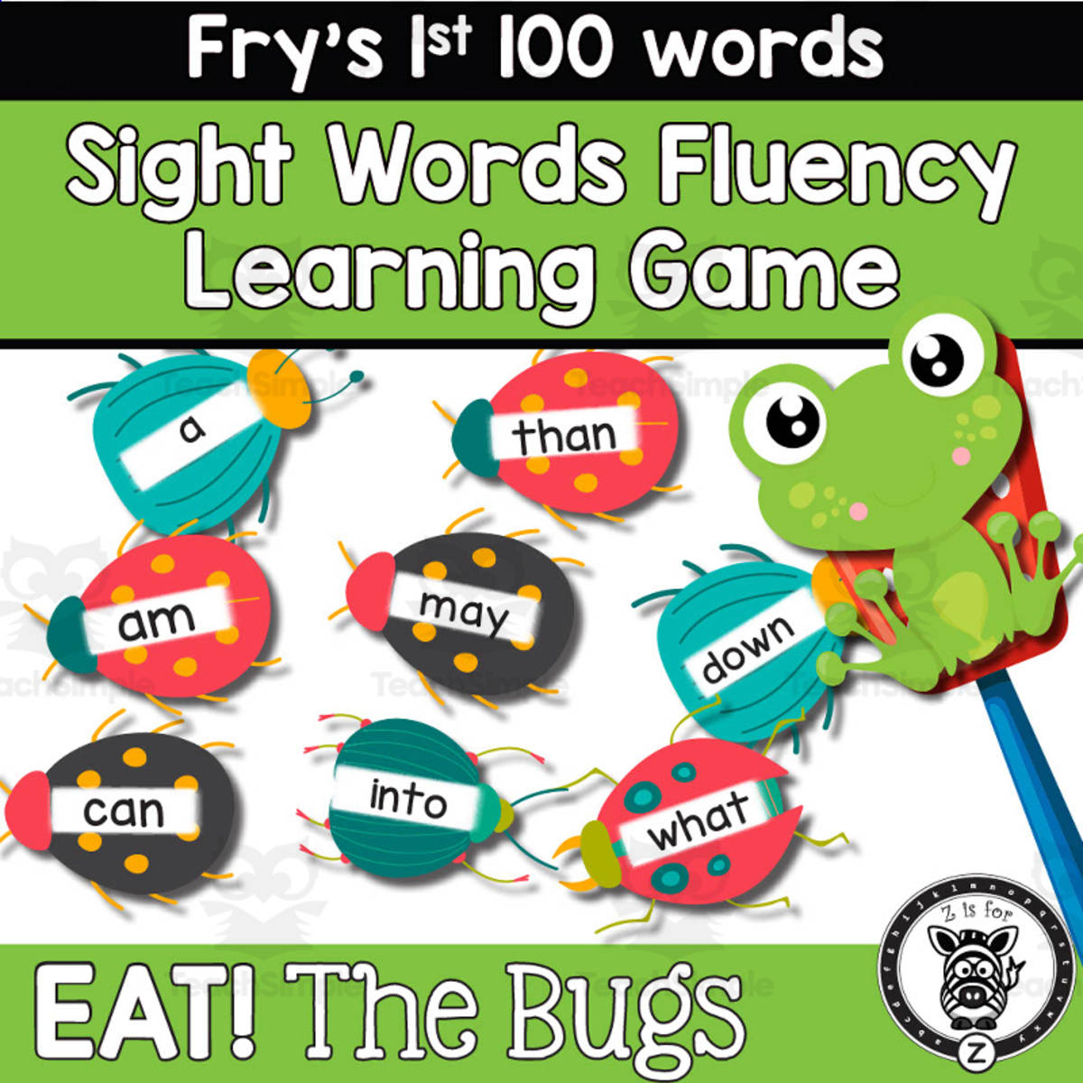 An educational teaching resource from Brian Johnson entitled Sight Words Fluency Learning Game | Fry's 1st 100 Words downloadable at Teach Simple.